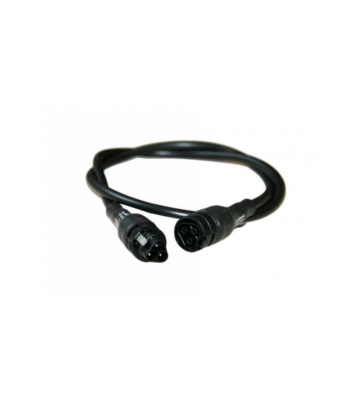 Sanlight Extension Cable 1m in black with RST20i3 3-pole plug and socket