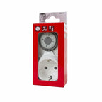 Timer Omnirex Legrand analogue timer in white housing, front view with dial