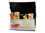 RAW Smoker's Wallet in natural hemp, front view with Velcro closure