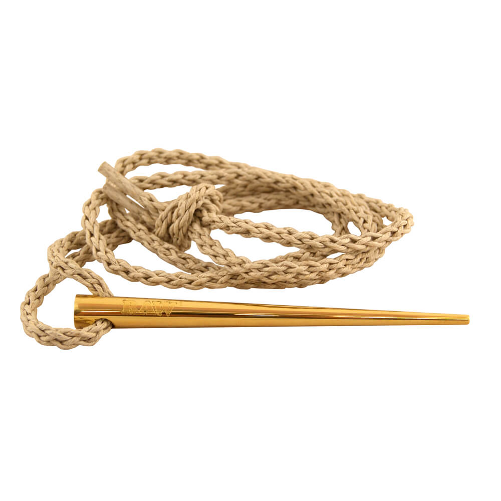 RAW Gold Poker Necklace in its sturdy RAW brown gift box