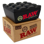 RAW Regal Ashtray in metal with classic RAW finish, top view
