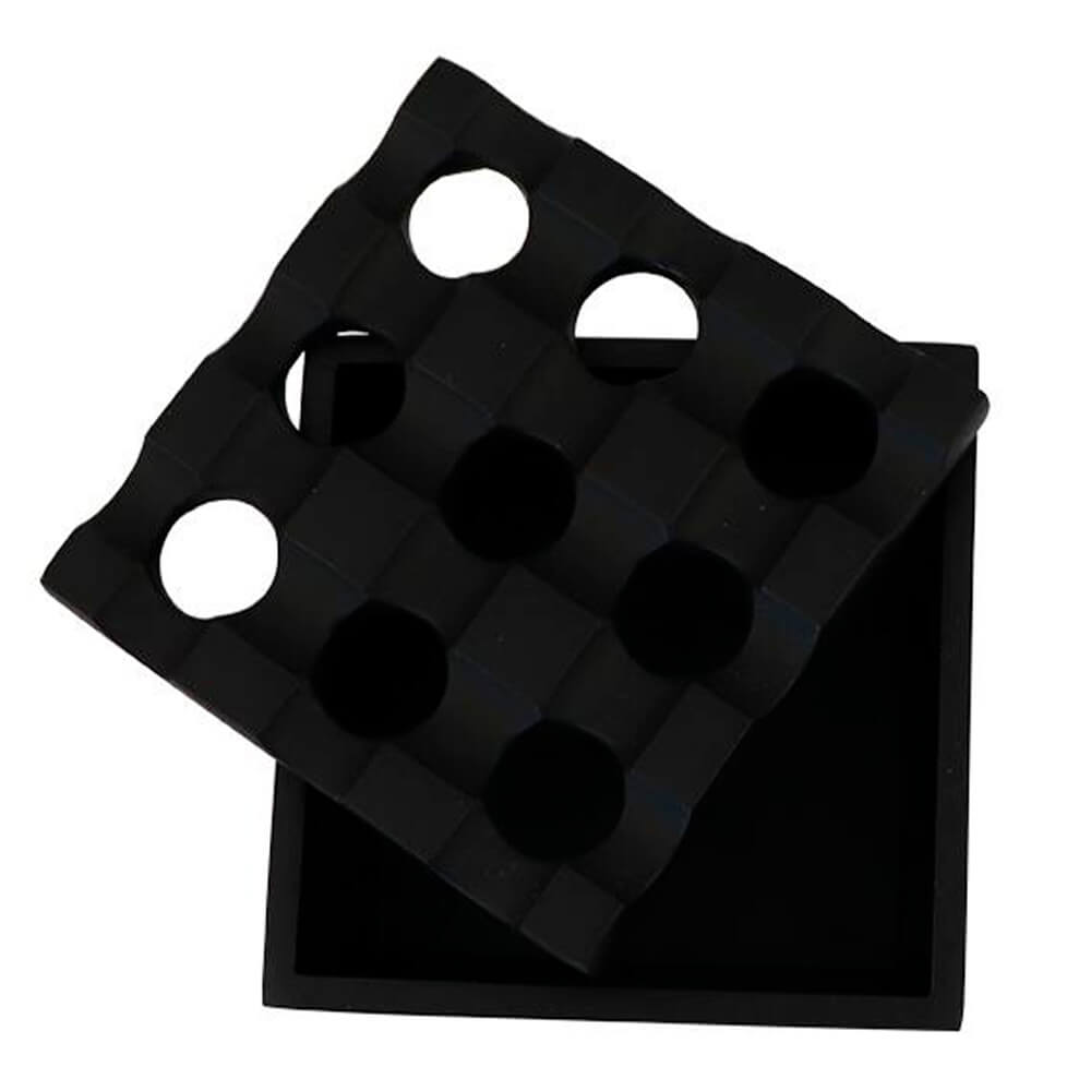 RAW Regal Ashtray side view, 9 x 9 x 5 cm metal ashtray