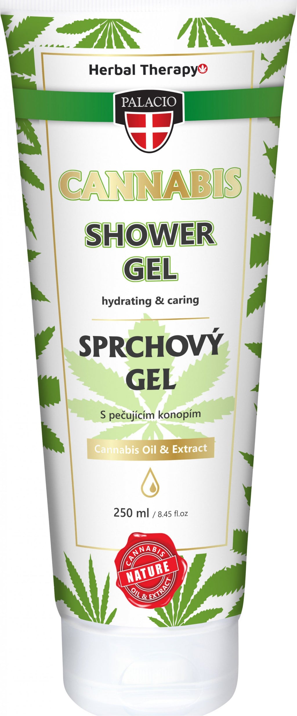 Palacio Shower Gel 250ml, back of the bottle showing product details